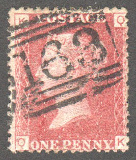 Great Britain Scott 33 Used Plate 145 - QK - Click Image to Close